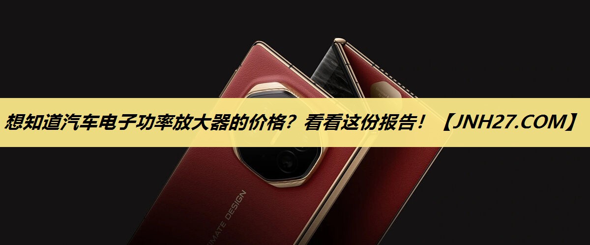 想知道汽车电子功率放大器的价格？看看这份报告！